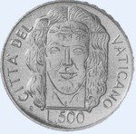 () Монета Ватикан 1998 год 500  ""   Биметалл (Серебро - Ниобиум)  UNC