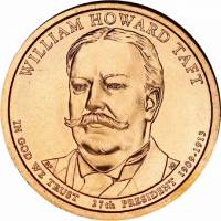 (27d) Монета США 2013 год 1 доллар "Уильям Говард Тафт" 2013 год Латунь  UNC