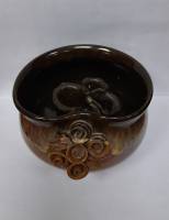 Ваза кашпо для икебаны 10 х 15 см коричневая