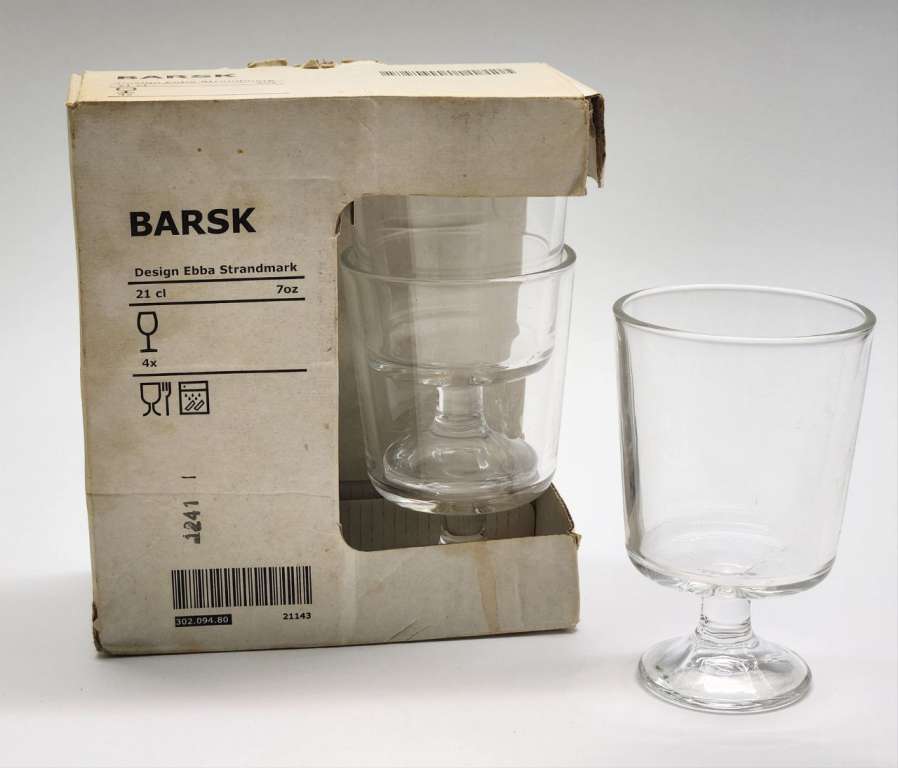 Бокалы стаканы ИКЕА Barsk IKEA 4 шт стекло новые в коробке