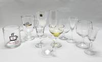 Набор посуды для различных напитков  11 предметов Прозрачные Бокалы Рюмки Кружки (сост. на фото)