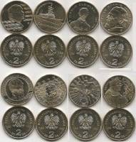 (246 249-253 255 256 8 монет по 2 злотых) Набор монет Польша 2013 год   UNC