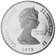 (№1978km33) Монета Каймановы острова 1978 год 5 Dollars (25-летие коронации)