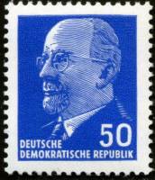 (1963-004) Марка Германия (ГДР) "Ульбрихт Вальтер"  синяя  Председатель Гос. совета II Θ