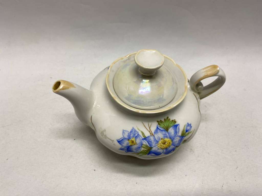 Чайник заварочный фарфор перламутр