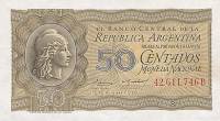 Банкнота Аргентина 1951 год 50 центаво    XF