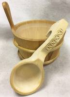 Кадушка и ковш для сауны "Мир саун" (сост. на фото)