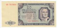 1948 Банкнота Польша 1948 год 20 злотых Крестьянка   XF