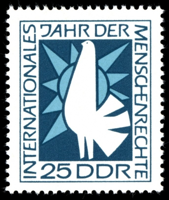 (1968-038) Марка Германия (ГДР) &quot;Голубь&quot;    Права человека II Θ