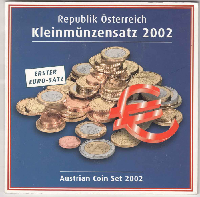 (2002, 8 монет) Набор монет Австрия 2002 год    Буклет