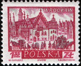 (1960-063) Марка Польша "Врослав"   Исторические города №2 III &Theta;