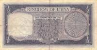 (№1952P-15) Банкнота Ливия 1952 год "frac12; Libyan Pound"