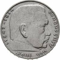 () Монета Германия (Рейх) 1936 год 2  ""   Биметалл (Серебро - Ниобиум)  UNC