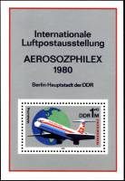 (1980-047) Блок Германия (ГДР) "Авиалайнер"    ИНТЕРФЛЮГ, 25 лет III O
