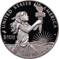(2014) Монета США 2014 год 100 долларов    AU