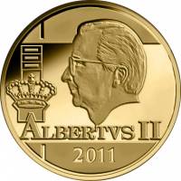 (06) Монета Бельгия 2011 год 12,5 евро "Альберт II"  Золото Au 999  PROOF
