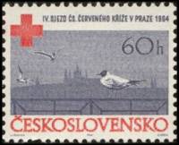 (1964-035) Марка Чехословакия "Красный Крест"    4-й Конгресс Чехословацкого красного креста I Θ