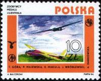 (1984-046) Марка Польша "Планеры"    История польской авиации III Θ