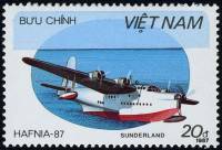 (1987-097) Марка Вьетнам "Короткий Сандерленд"    Гидропланы III Θ