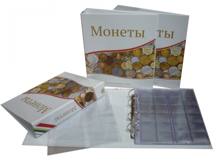 Альбом АВ-Л-СМ-КЛМ10С для монет, с листами, скользящие. Россия, #2327037