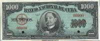 () Банкнота Куба 1950 год 1 000  ""   UNC