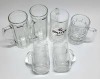 Набор пивных кружек, 6 шт., стекло (сост. на фото)