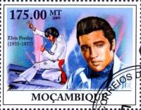 (№2009-3356) Марка Мозамбик 2009 год "Элвис Аарон Пресли 19351977", Гашеная