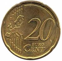 (2011) Монета Австрия 2011 год 20 центов  2. Новая карта ЕС Северное золото  UNC