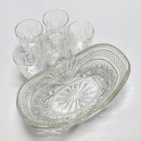 Салатник + 5 стопок, хрусталь, СССР