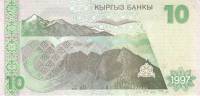 (1997) Банкнота Киргизия 1997 год 10 сом "Касым Тыныстанов"   XF