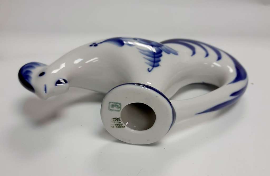 Фарфоровый сувенир &quot;Петушок&quot;, гжель