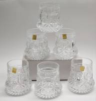 Стаканы для виски 6 штук Oberglas Австрия стекло (мини-вазочки, подсвечники)