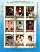 (1984-150) Лист (9 м 3х3) Северная Корея "Правители (5)"   Портреты правителей Европы III O