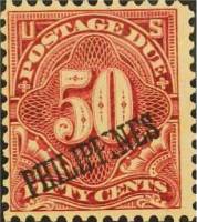 (№1899-7) Марка Филиппины 1899 год "США Ми 28 надпечаткой Филиппины", Гашеная