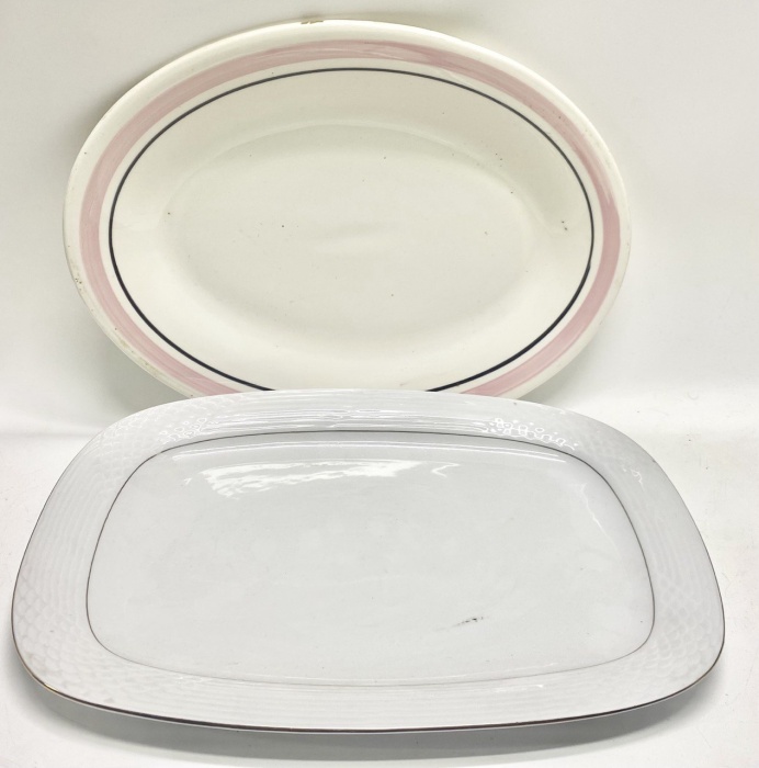 Блюдо сервировочные 2 шт овальное прямоугольное