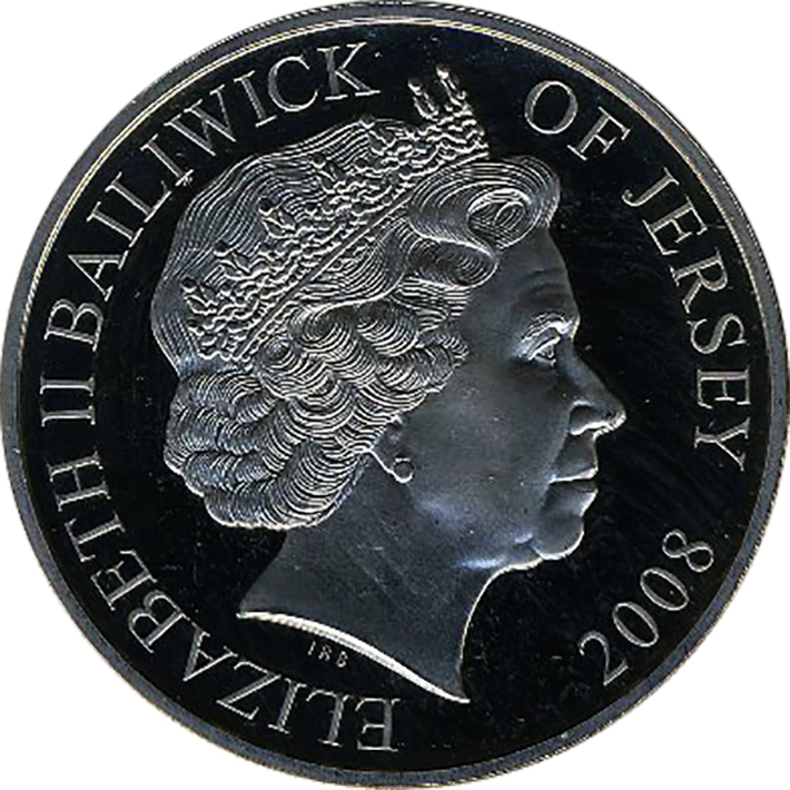 (2008) Монета Остров Джерси 2008 год 5 фунтов &quot;Дуглас Бейдер&quot;  Медь-Никель  UNC
