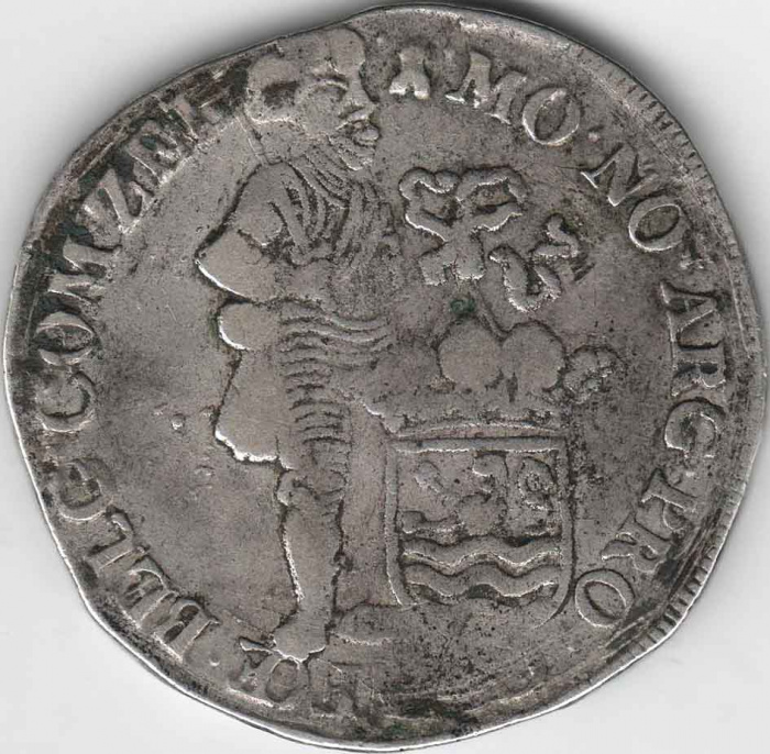 Монета Бельгия (Нидерланды) 1 Талер (ЗильберДукат) 1696 год &quot;Рыцарь с короной в руках&quot;, VF