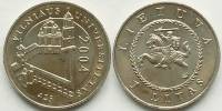 2004 Монета Литва 1 лит Вильнюсский университет 425 лет  Медь-Никель  UNC