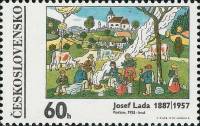 (1970-020) Марка Чехословакия "Осень"   Картины чехословацкого художника Йозефа Ла III Θ