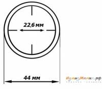 Капсула для монет круглая – 22,6 мм 1 штука. Прозрачный пластик, Производство Россия