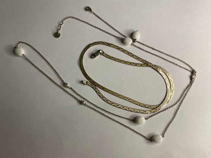 Цепочка 2 шт серебро 925 пр