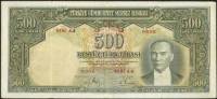 (№1939P-131a) Банкнота Турция 1939 год "500 Turkish Lira"