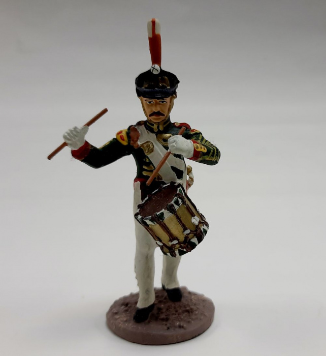 Оловянный солдатик &quot;Батальонный барабанщик Л.- Гв. Самсоновского полка, 1812 г.&quot;
