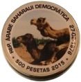 () Монета Западная Сахара 2015 год 500 песет ""  Биметалл (Серебро - Ниобиум)  UNC