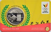 (18) Монета Бельгия 2020 год 5 евро "XXXII Летняя олимпиада Токио 2020"  Медь-Никель  Coincard