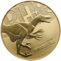 (2002) Монета Тувалу 2002 год 1 доллар "Дромеозавр"  Медно-Алюминиево-Цинковый сплав  PROOF