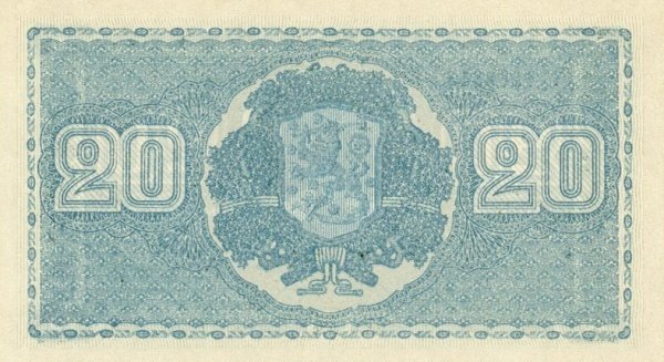 (1945 Litt A) Банкнота Финляндия 1945 год 20 марок    UNC