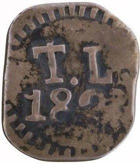 (№1823km9) Монета Гондурас 1823 год frac12; Real