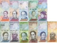 2008-2018, 11 банкнот Набор бон Венесуэла 2008-2018 год Выдающиеся личности    UNC