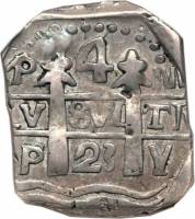 (№1823km16.1) Монета Гондурас 1823 год 4 Reales